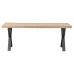 Jídelní stůl TABLO WOOOD, 180x90 cm, mangové dřevo a černý kov, nohy X