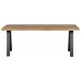 Jídelní stůl TABLO Utrecht, WOOOD, 180x90 cm, mangové dřevo a černý kov, nohy A