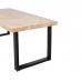 Jídelní stůl TABLO WOOOD, 180x90 cm, mangové dřevo a černý kov, nohy U