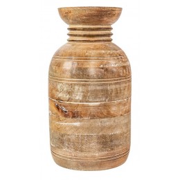 Váza dřevěná OSVA, Mars & More, mangové dřevo, Ø20x38 cm