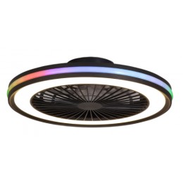 Velké stropní svítidlo GAMER LED Mantra s ventilátorem, skryté lopatky, bílá/RGB
