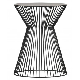 Odkládací stolek SUUS WOOOD Ø 35 cm kovový černý
