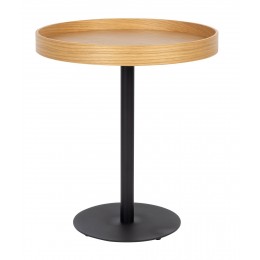 Odkládací stolek YURI S WLL, Ø45 cm, světle hnědý