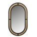 Zrcadlo závěsné AIDA WLL, ovál, kov a ratan