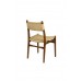 Jídelní židle CECILE Dutchbone béžová, hnědý dřevěný rám