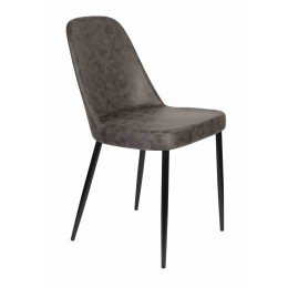 Jídelní židle ALANA WLL, umělá kůže, kovová, šedá