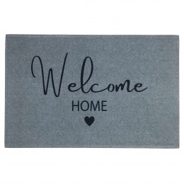 Interiérová rohožka WELCOME HOME, Mars & More, 75x50 cm, polyester, šedá