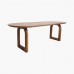 Jídelní stůl FACTORY RAW, 105x60 cm, hnědé dřevo a černý kov, skládací