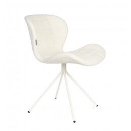 Jídelní židle OMG SOFT, Zuiver, polyester, bílá