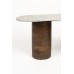 Konferenční stolek PELI WLL, 86x48 cm, mangové dřevo a mramor, hnědý