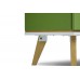 Komoda SKANDICA JORGEN 74x107 cm, zelená, 4 zásuvky, dřevěné nohy
