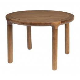 Konferenční stolek kulatý STORM Ø60 cm, jasanové dřevo, barva ořech