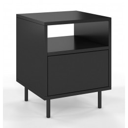 Noční stolek DANCAN MIRKA, výška 47 cm, černý
