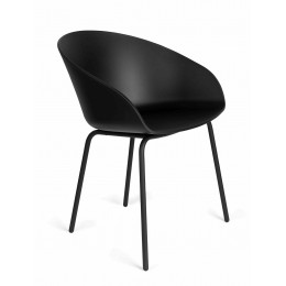 Jídelní židle/křeslo VOID Zuiver, nohy kov, černá