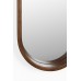 Zrcadlo závěsné oválné NYKO WLL, 120 cm, dřevo/sklo