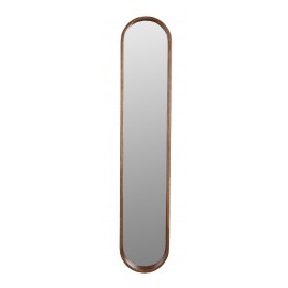 Zrcadlo závěsné oválné NYKO WLL, 120 cm, dřevo/sklo