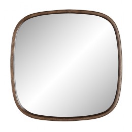Zrcadlo závěsné čtvercové NYKO, WLL, 50 cm, dřevo/sklo