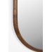 Zrcadlo závěsné nesouměrné NYKO WLL, 120 cm, dřevo/sklo