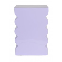 Stolička CURVES Zuiver, 45 cm, hliník, světle fialová