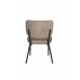 Jídelní židle SANNE WLL, čalouněná, kovová, hnědá