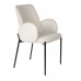 Jídelní židle TJARDA WLL, čalouněná, kovová, světle šedá