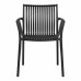 Zahradní židle TULSA House Nordic s područkami, polypropylen černý