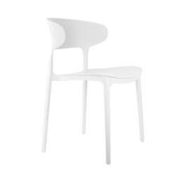 Jídelní židle FAIN Leitmotiv, výška 75 cm, plast bílý