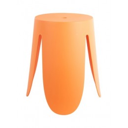 Odkládací stolek RAVISH Leitmotiv, Ø43 cm, polypropylen oranžový