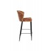 Barová židle GEORGIA Dutchbone, 101 cm, čalouněná, kovová, cihlová