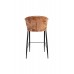 Barová židle GEORGIA Dutchbone, 101 cm, čalouněná, kovová, cihlová