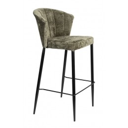 Barová židle GEORGIA Dutchbone, 101 cm, čalouněná, kovová, zelená
