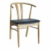 Jídelní židle ARTENARA HOUSE NORDIC, dřevo a umělá kůže, přírodní/černá