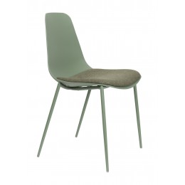 Jídelní židle JEFFREY WLL, polypropylen a kov, zelená