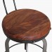 Barová židle VINTAGE MANGO RAW, dřevo/kov, černá