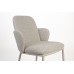 Jídelní židle JERRICO WLL, čalouněná, kovová, světle béžová