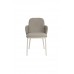 Jídelní židle JERRICO WLL, čalouněná, kovová, světle hnědá