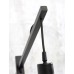 Stojací lampa ANDES 4723, bambus černý a lněné stínidlo, černá