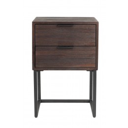 Odkládací nebo noční stolek WEBSTER WLL 30x40 cm, teak, hnědý
