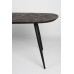 Jídelní stůl WEBSTER WLL 118x90 cm, teak, černá
