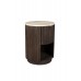 Odkládací nebo noční stolek MARLOW Dutchbone Ø45 cm, mangové dřevo, ořechově hnědý