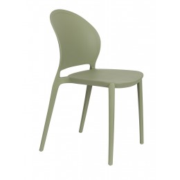 Zahradní plastová jídelní židle SJOERD WLL, polypropylen, zelená