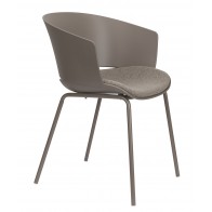 Plastová jídelní židle JESSICA WLL, polypropylen, šedá