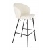 Barová židle JOA WLL, 100 cm, čalouněná, kovová, bílá