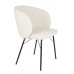 Jídelní židle JOA WLL, čalouněná, kovová, bílá