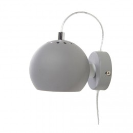 Ball light grey matt, nástěnné svítidlo Ø12 cm,světle šedé