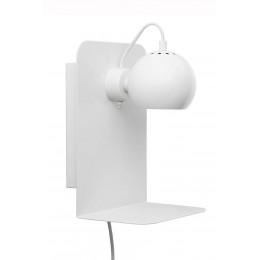 Nástěnná lampa Ball s USB, bílá matt